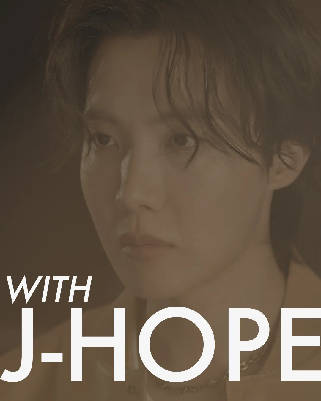 Louis Vuitton x J-Hope - portrait avec la typographie « With J-Hope »